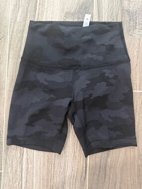 lululemon athletica Black Camo High-Rise Bike Shorts
